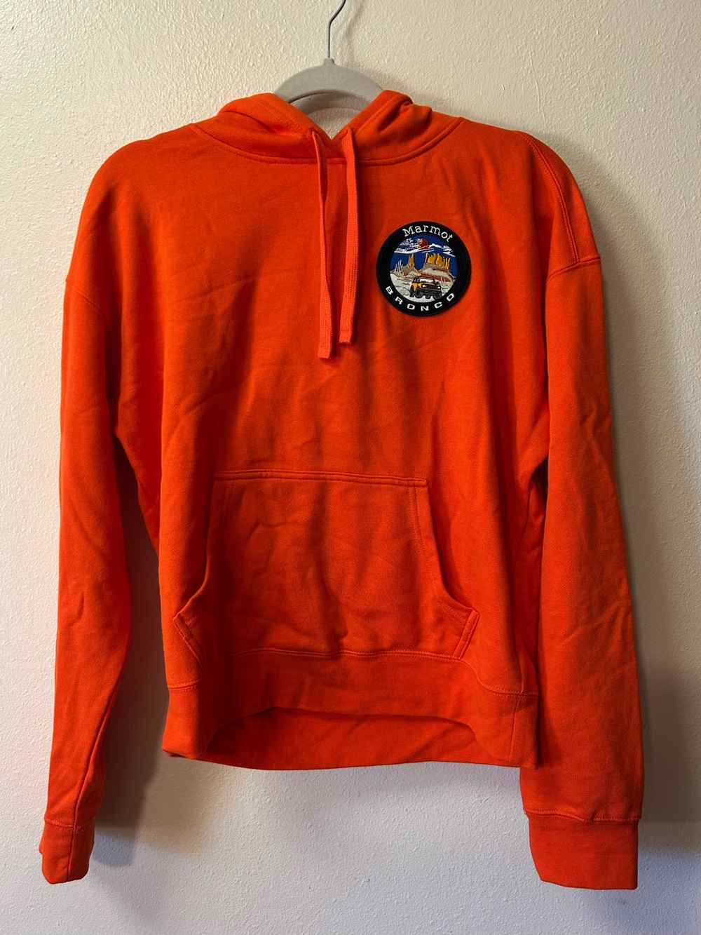 Marmot Bronco orange hooded soft sweatshirt